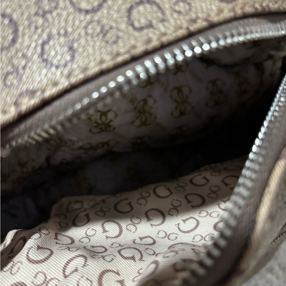 Guess Tan Monogram Backpack - Picture 3 of 4